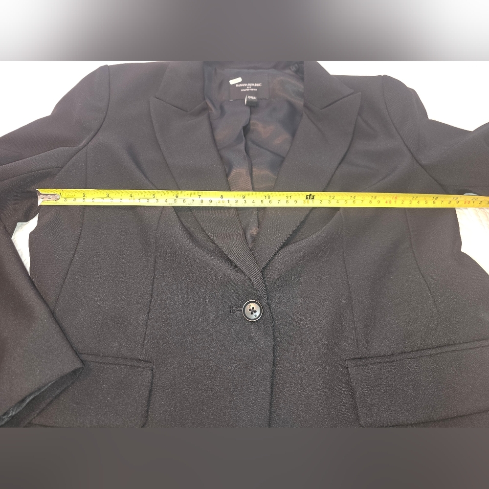 Banana Republic Sculpted Stretch Black Blazer Women's Size 8P - Picture 6 of 9
